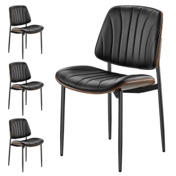 Ēdamistabas krēsli VEVOR LS-6023A, 4 gab, 49,5 × 81 × 54,8 cm