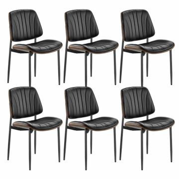 Ēdamistabas krēsli VEVOR LS-6023A, 6 gab, 49,5 × 81 × 54,8 cm