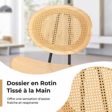Dining chair set, 2 pcs, 47 × 47 × 83 cm