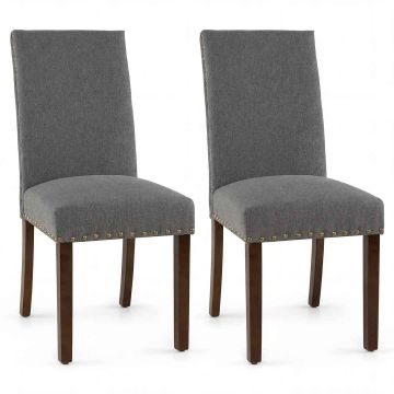 Dining Chair Set, 2 pcs, Grey, 67 × 96 × 44.5 cm