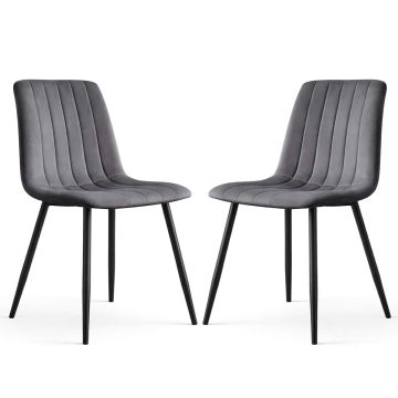 Комплект стульев для столовой LIVO, 2 шт, Серый, 45,5 × 87 × 43,5 см