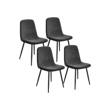 Ēdamistabas krēslu komplekts VASAGLE, 4 gab, 43,5 × 85,5 × 55 cm