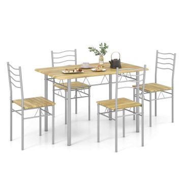 Dining set, with 4 chairs, 120 × 70 × 75 cm