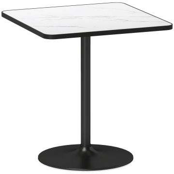 Ēdamistabas galds, 4 personām, Balts, 70 × 70 × 76 cm