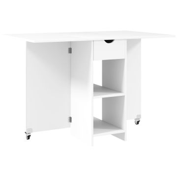 Обеденный стол Homcom 114,5x70x75 см, белый.