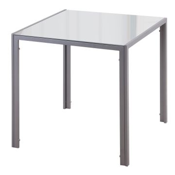 Обеденный стол Homcom 75x75x75см, серого цвета