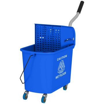 Тележка для уборки Homcom 60x27x70,5 см, серо-синяя.