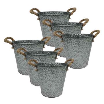Puķu podu komplekts Relaxdays, 6 gab, Ø 15 × 16 cm