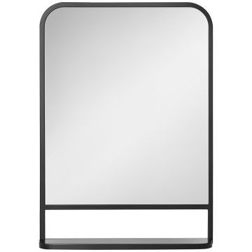 Зеркало с полкой Homcom 70x10.2x50 см, черное
