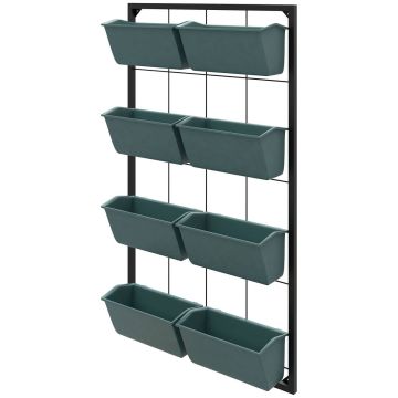 Вертикальный садовый горшок Outsunny 52,5x14x90 см, серо-черный