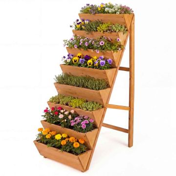 Vertical planter GT4656OR, 5 tiers, Brown, 60.5 × 150 × 53.5 cm