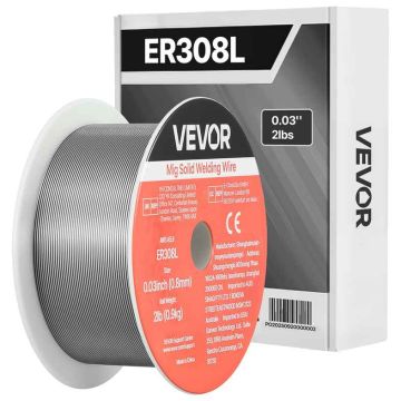 VEVOR ER308L nerūdijančio plieno MIG suvirinimo viela, 0,8 mm, 0,9 kg, mažas taškymas