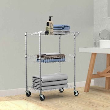 Trolley, 3 shelves, 69.85 × 92.71 × 40.64 cm