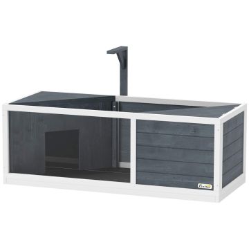 Черепаший домик PawHut 120x50x40см, серо-белый