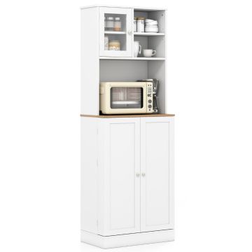 Kitchen storage cabinet, 5 shelves, 59.69 × 170.18 × 35.56 cm
