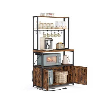 Virtuves plaukts VASAGLE KKS059KD02, 8 āķi, 40 × 80 × 170 cm