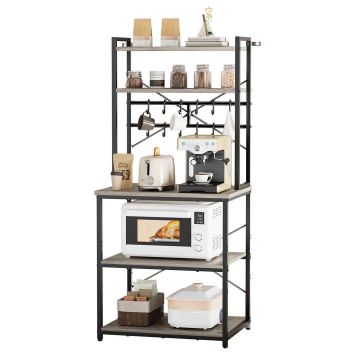 Virtuves plaukts VEVOR HBJ-GW-05, 12 S veida āķi, 60 × 161,8 × 40 cm