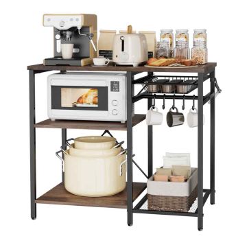 Virtuves plaukts VEVOR HBJ-GW-08, 5 āķi, 90 × 90 × 40 cm