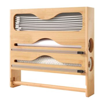 Держатель для кухонных полотенец Relaxdays, с резаком, 34,5 × 33 × 7 см