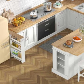 Kitchen island, with trolley, 120 × 92 × 61 cm