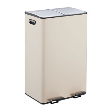 Virtuves atkritumu tvertne Relaxdays, 2 × 30 l, 47 × 71,5 × 36 cm