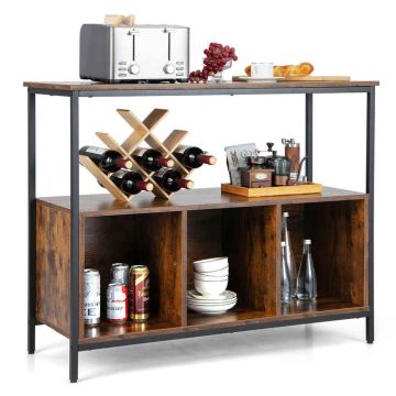 Kitchen cabinet, 3 open compartments, 110.49 × 88.9 × 43.18 cm