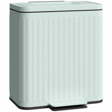 Virtuves atkritumu tvertne, 2 × 20 l, 45,5 × 36,5 × 51 cm