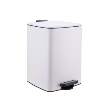 Virtuves atkritumu tvertne Relaxdays, 20 l, Balta, 29 × 40 × 34 cm