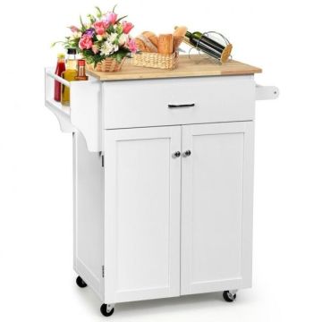 Kitchen cabinet, 3 adjustable shelf levels, White, 81.28 × 91.44 × 48.26 cm