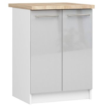 Кухонный шкаф OLIWIA S60, 2 дверцы, Белый, 60 × 85 × 46 см
