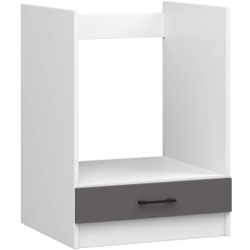 Кухонный шкаф OLIWIA S60, для духового шкафа, белый/серый, 60 × 82 × 55 см