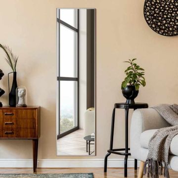 Full-length mirror, free-standing and hanging, Silver, 160 × 40 × 2 cm