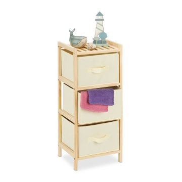 Vannasistabas plaukts Relaxdays 10036812_127, 3 atvilktnes, 28 × 65 × 25,5 cm
