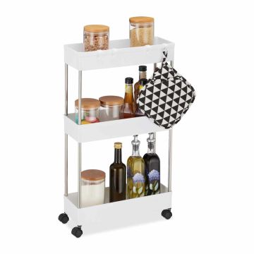 Vannas istabas plaukts Relaxdays 10039868_49, 3 līmeņi, 4 āķi, 15,5 × 70 × 40,5 cm