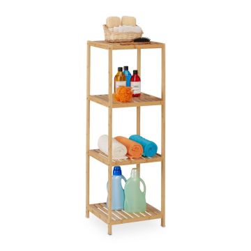 Vannas istabas plaukts Relaxdays 10045318.0, 4 plaukti, 38 × 116,5 × 39,5 cm