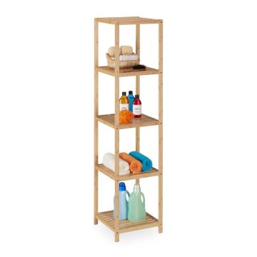 Vannas istabas plaukts Relaxdays 10045319.0, 5 plaukti, 38 × 162 × 39,5 cm