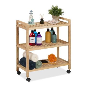 Vannas istabas plaukts Relaxdays 10050649.0, 3 plaukti, 65 × 72 × 31 cm