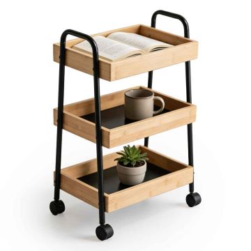 Vannas istabas plaukts Relaxdays, ar 3 plauktiem, 45,5 × 73 × 28 cm