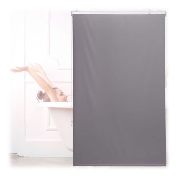 Vannas istabas rullo aizkars Relaxdays, Pelēks, 100 × 240 cm