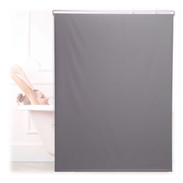 Vannas istabas rullo aizkars Relaxdays, Pelēks, 120 × 240 cm