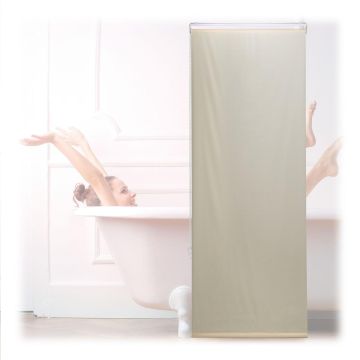 Vannas istabas rullo aizkars Relaxdays, Bēšs, 60 × 240 cm