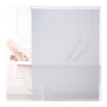 Vannas istabas rullo aizkars Relaxdays, Balts, 120 × 240 cm