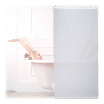 Vannas istabas rullo aizkars Relaxdays, Balts, 80 × 240 cm