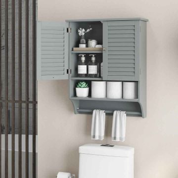 Bathroom cabinet, 2 doors, 3 adjustable shelves, 58.4 × 76.2 × 22.9 cm
