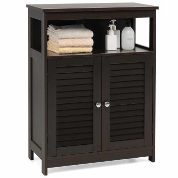 Bathroom cabinet, 2 doors, White, 59.69 × 30.48 × 80.01 cm