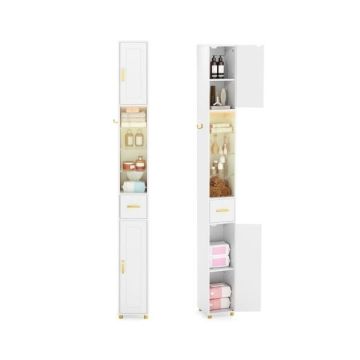 Bathroom cabinet, 3 doors, White, 20 × 181 × 20 cm