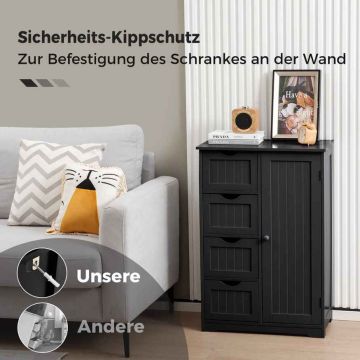 Bathroom cabinet, 4 drawers, 56 × 82 × 30 cm