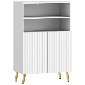 Шкаф для ванной 834-917V90WT, 2 открытые полки, Белый, 60 × 93 × 31,8 см