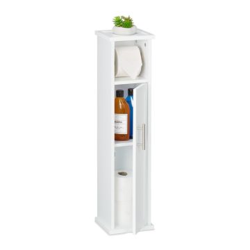 Тумба для ванной Relaxdays 10046275.0, с дверцей и верхней полкой, 18,5 × 77 × 17,5 см