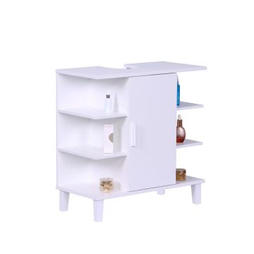Vannas istabas skapis Relaxdays, 6 plaukti, 64 × 65 × 31 cm
